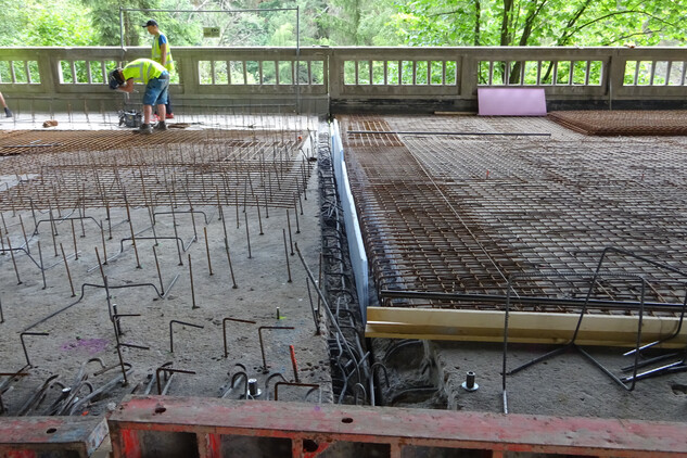 Vojslavický most, severní mostovka, průběh rekonstrukce, 2023