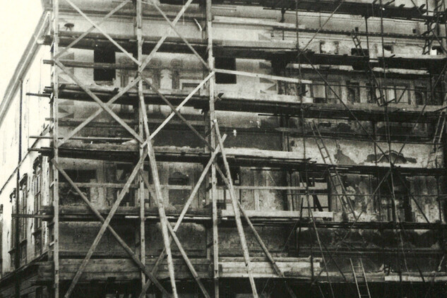 Krajská knihovna v Pardubicích, domy čp. 77 a 78, 1955