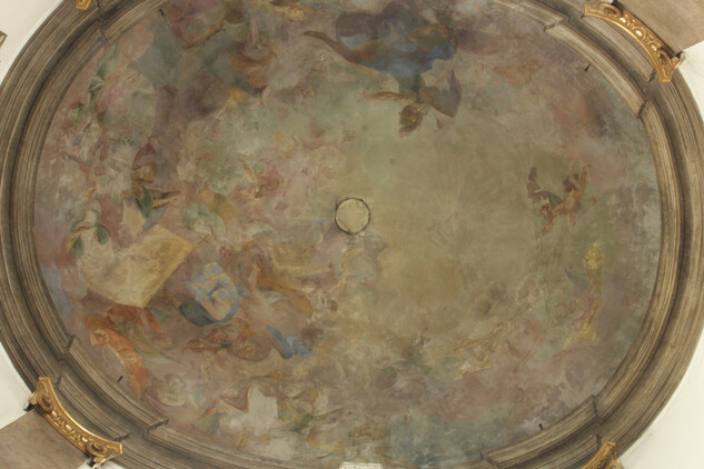 Apoteóza Nejsvětější Trojice, celkový stav před restaurátorským zásahem