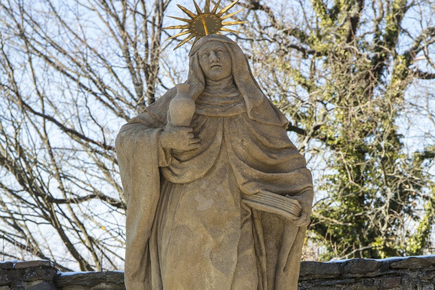Klenová, sv. Walburga, po restaurování