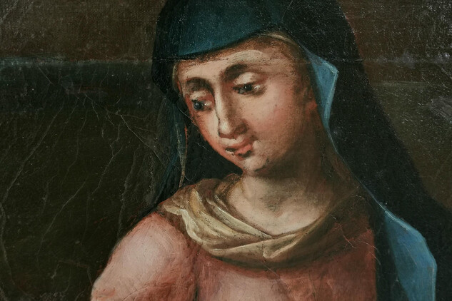 Cyklus lunetových obrazů ze života sv. Augustýna a Svaté rodiny v Havlíčkově Brodě, detail 