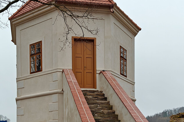 Němčice, zámek - gloriet, 2024